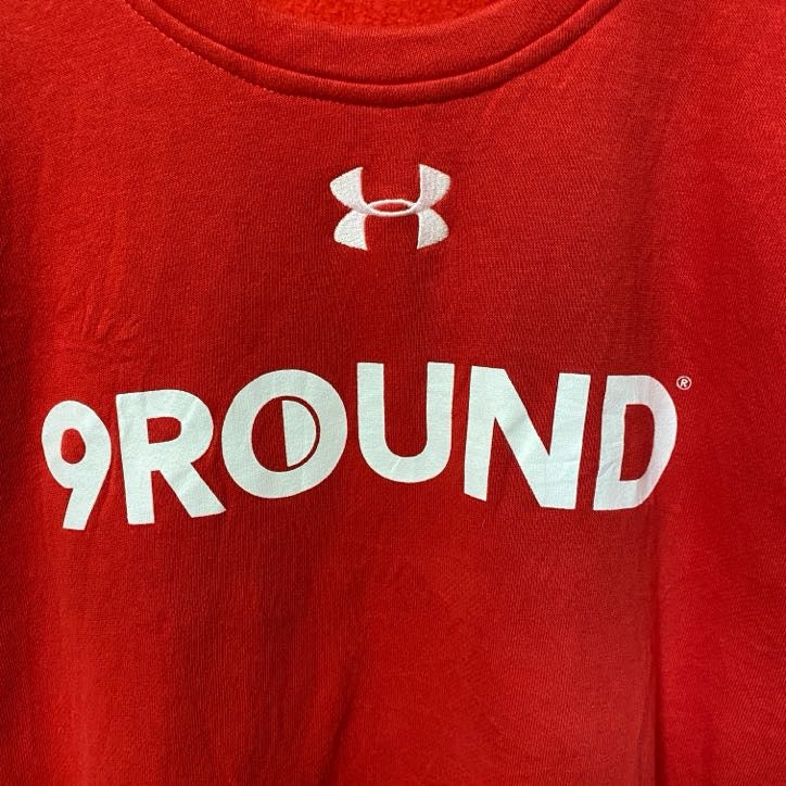 UNDER ARMOUR アンダーアーマー　長袖ロゴプリントスウェット　トレーナー　レッド　クルーネック　Mサイズ　古着
