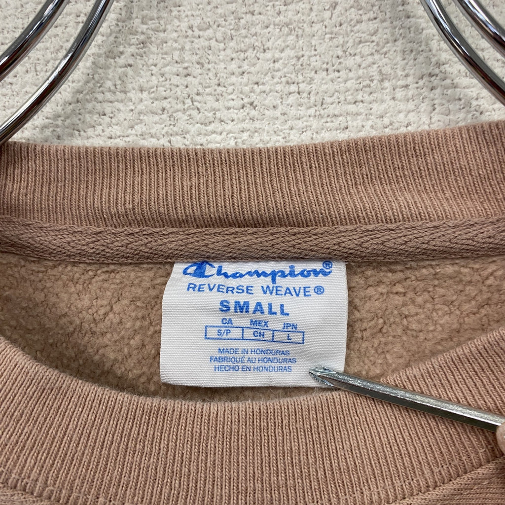 Champion　チャンピオン　リバースウィーブ　スウェット/トレーナー　ヘビーウェイト　現行　刺繍ロゴ　くすみピンク　Sサイズ　古着