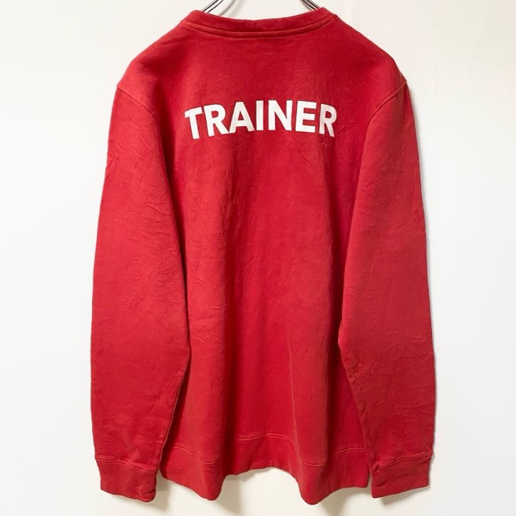 UNDER ARMOUR アンダーアーマー　長袖ロゴプリントスウェット　トレーナー　レッド　クルーネック　Mサイズ　古着