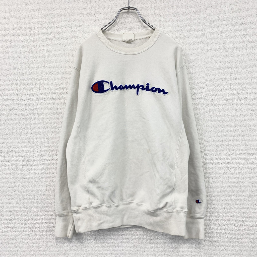 Champion　チャンピオン　リバースウィーブ　スウェット/トレーナー　デカロゴ　単色タグ　復刻　白　ホワイト　Mサイズ　古着