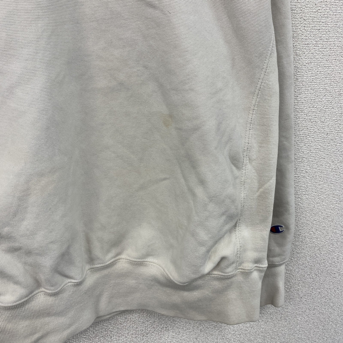 Champion　チャンピオン　リバースウィーブ　スウェット/トレーナー　デカロゴ　単色タグ　復刻　白　ホワイト　Mサイズ　古着