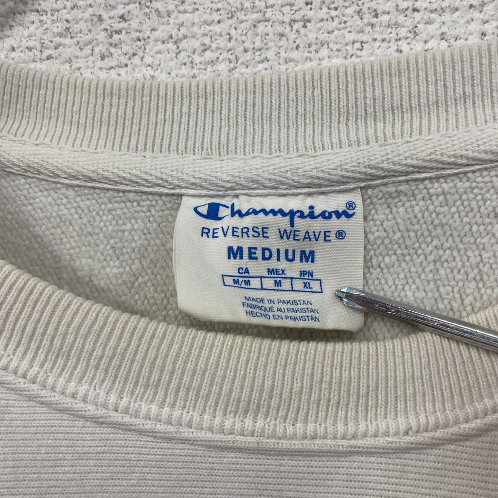 Champion　チャンピオン　リバースウィーブ　スウェット/トレーナー　デカロゴ　単色タグ　復刻　白　ホワイト　Mサイズ　古着