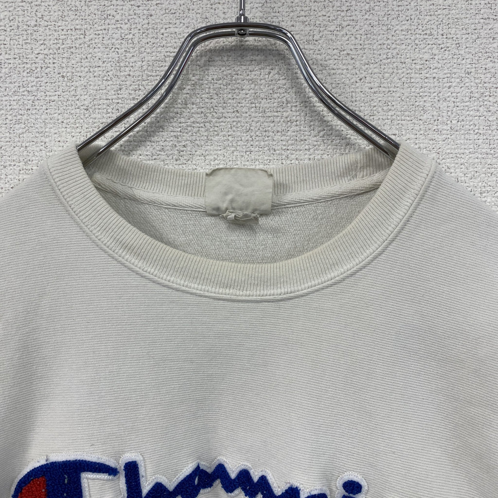 Champion　チャンピオン　リバースウィーブ　スウェット/トレーナー　デカロゴ　単色タグ　復刻　白　ホワイト　Mサイズ　古着