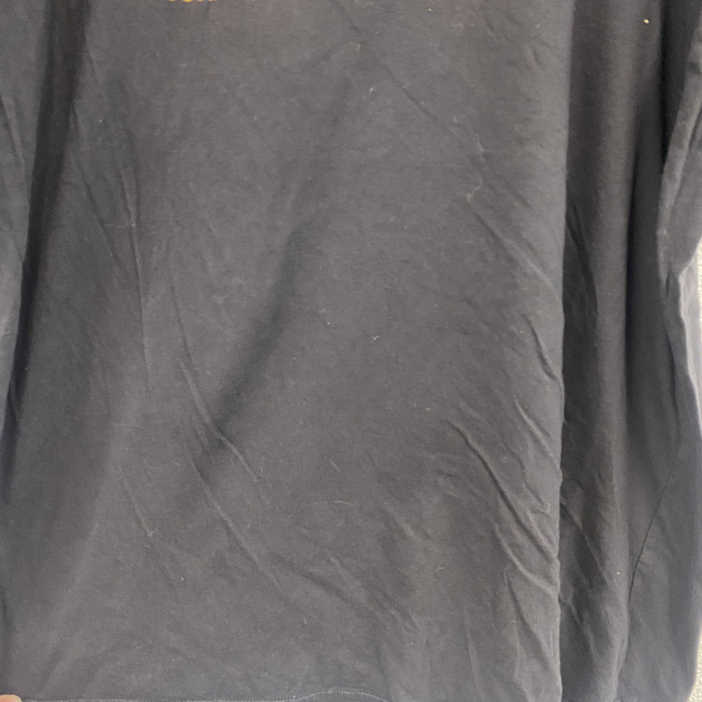 MiLKO’S　半袖プリントスーベニアTシャツ　ノルディック柄　クルーネック　黒　ブラック　Lサイズ カットソー メンズ コットン 古着