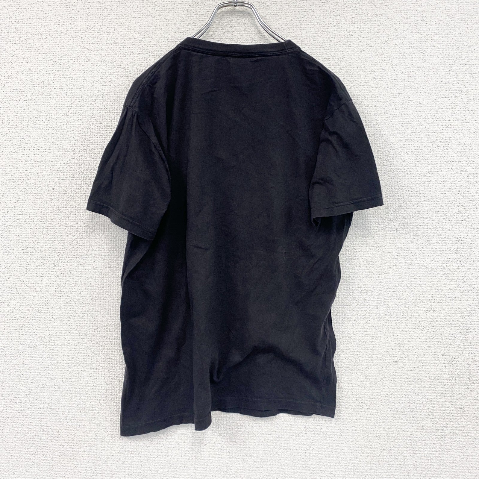 MiLKO’S　半袖プリントスーベニアTシャツ　ノルディック柄　クルーネック　黒　ブラック　Lサイズ カットソー メンズ コットン 古着