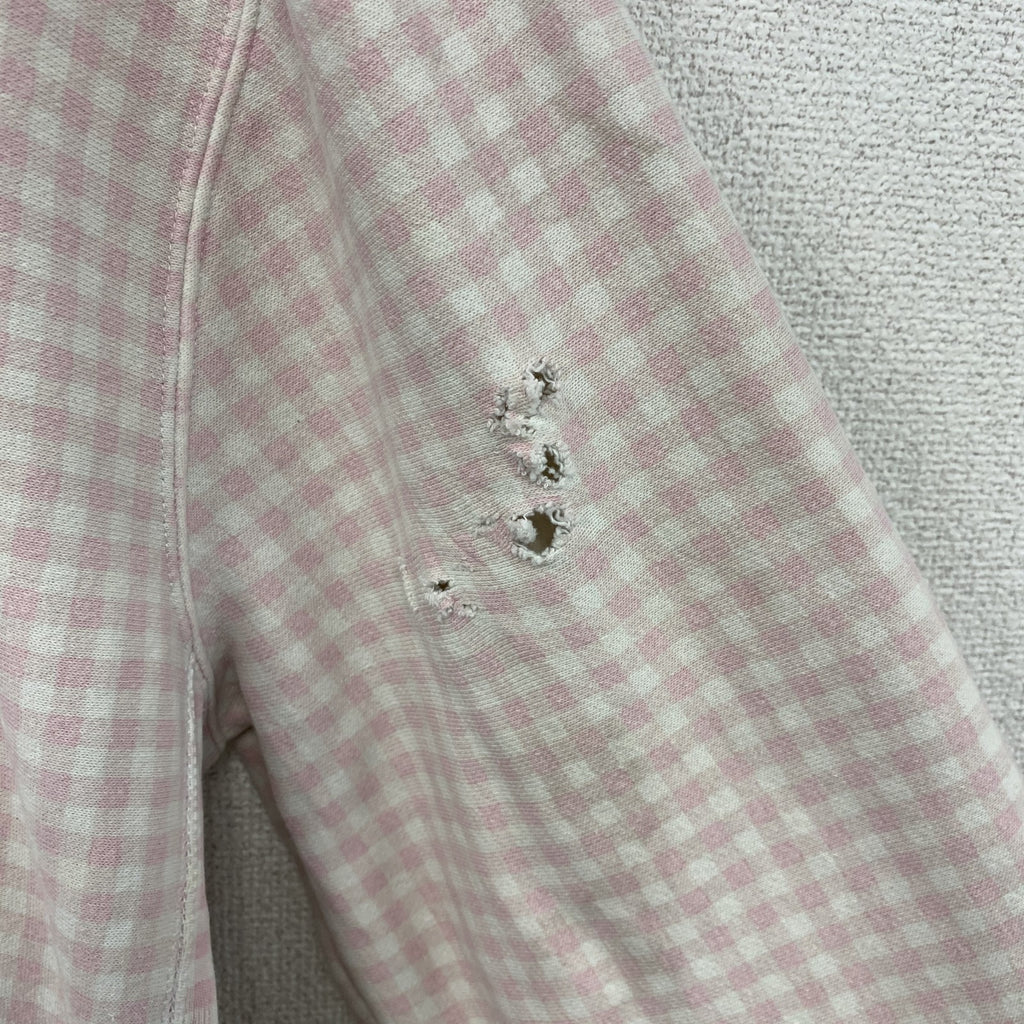 Champion　チャンピオン　リバースウィーブ　スウェット/トレーナー　ギンガムチェック　刺繍ロゴ　ピンク　Mサイズ　古着