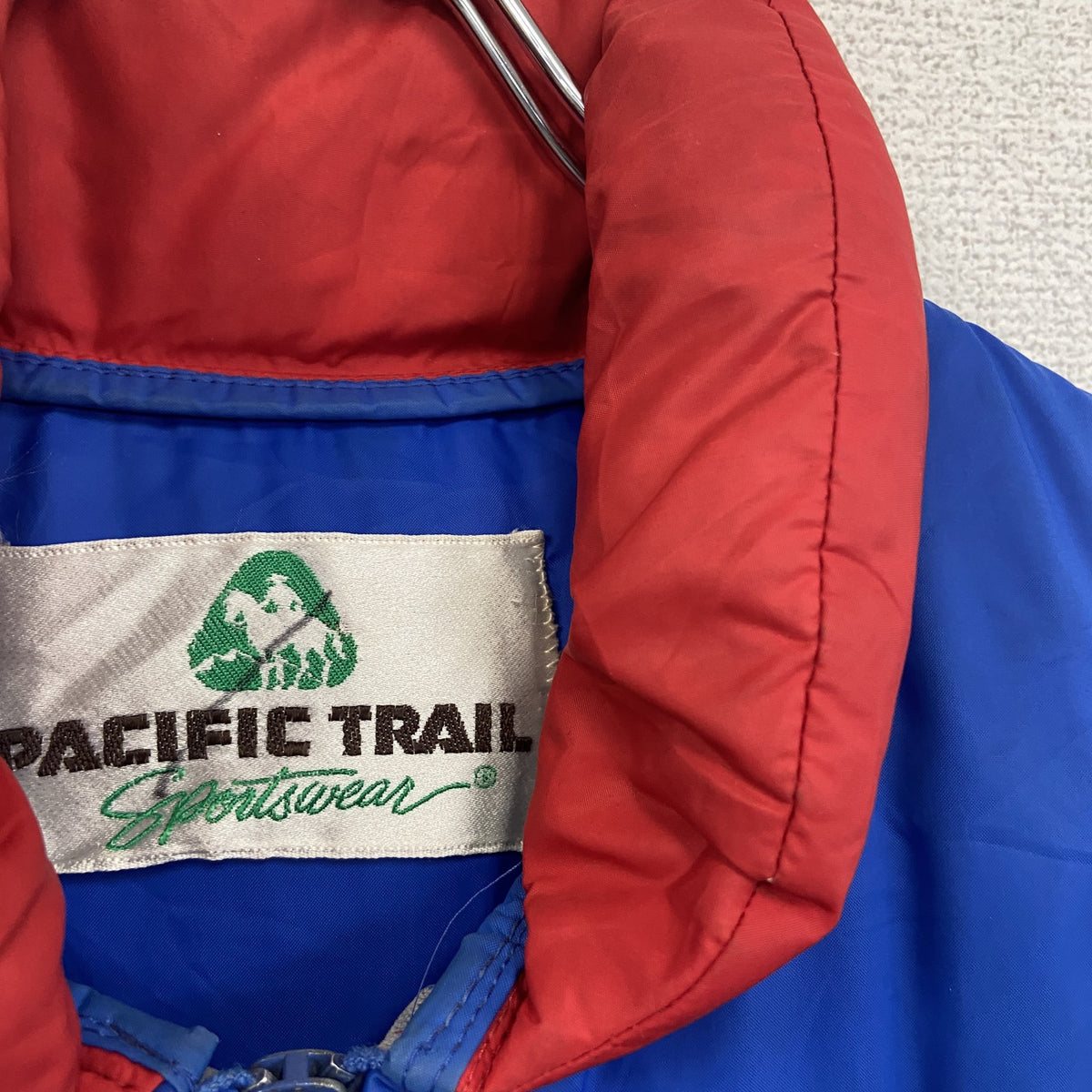 90s～　PACIFIC TRAIL　パシフィックトレイル　フルジップダウンベスト　ヴィンテージ　赤　レッド　古着