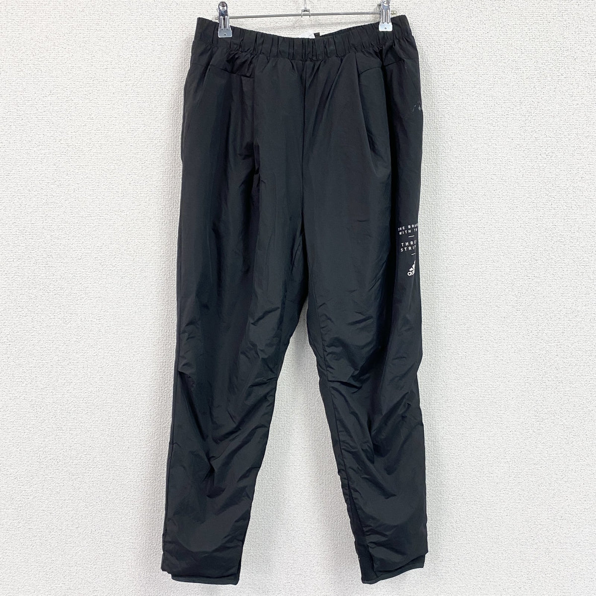 00s　adidas　アディダス　ウィンドハイブリットパンツ　ジャージパンツ　ナイロン　アクティブ　黒　ブラック　Lサイズ　