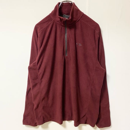 古着 used　C9 by Champion　長袖ハーフジップフリースジャケット　プルオーバー　ハイネック　ワインレッド　Lサイズ