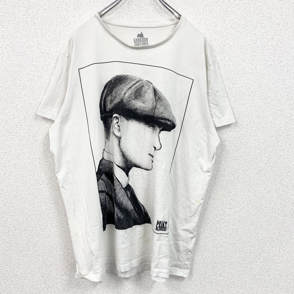 GARRISON TAILORS　ピーキーブラインダーズ　半袖プリントムービーTシャツ　白　ホワイト　2XLサイズ　古着