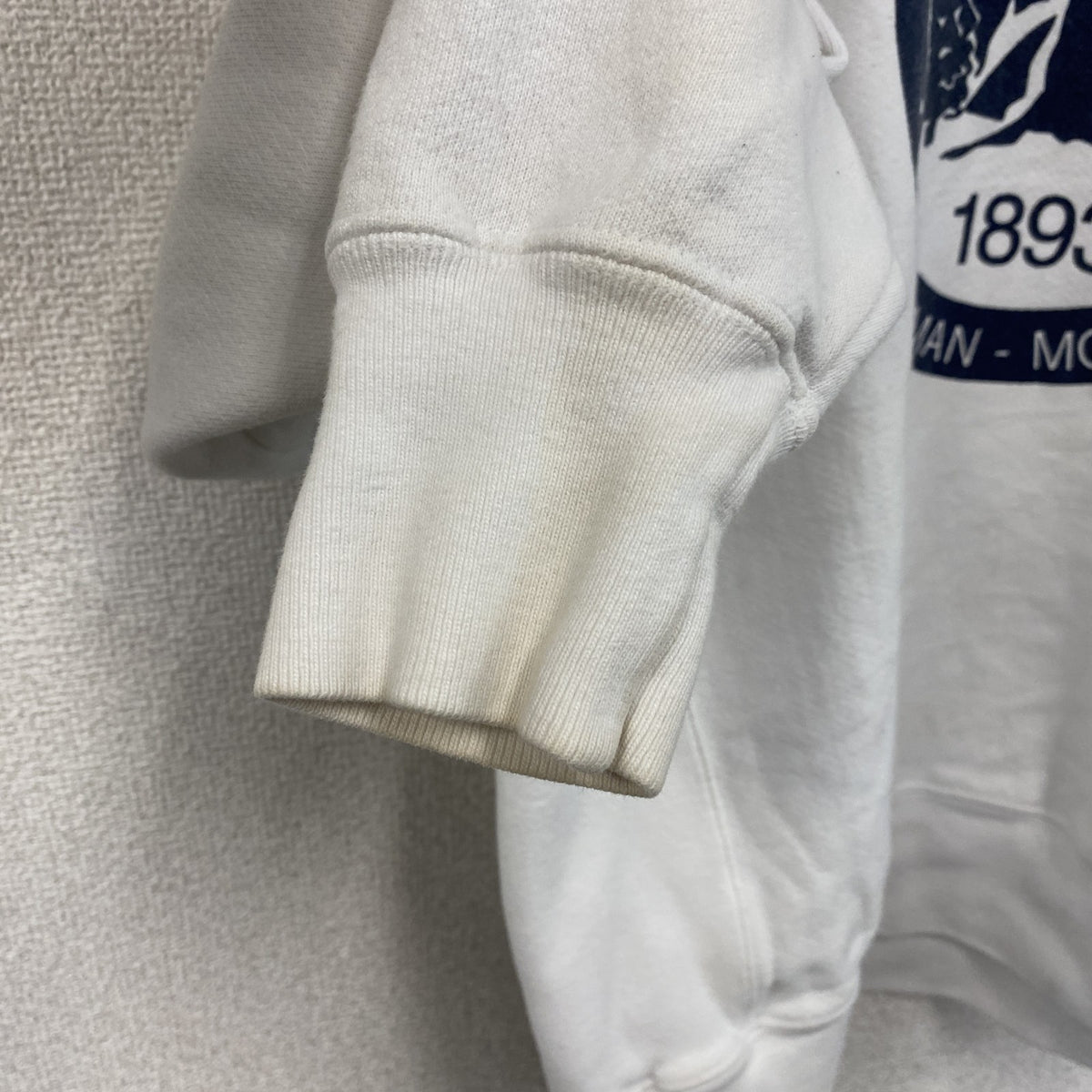 Champion　チャンピオン　リバースウィーブ　スウェット/トレーナー　カレッジプリント　現行　白　ホワイト　Mサイズ　古着