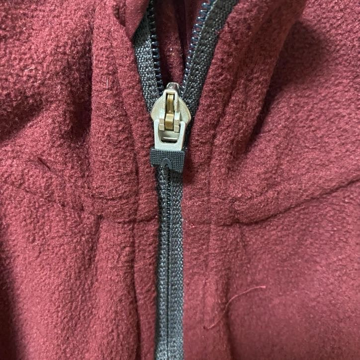 C9 by Champion　ハーフジップフリースジャケット/ボアジャケット　刺繍ロゴ　ワンポイント　ワインレッド　Lサイズ　古着
