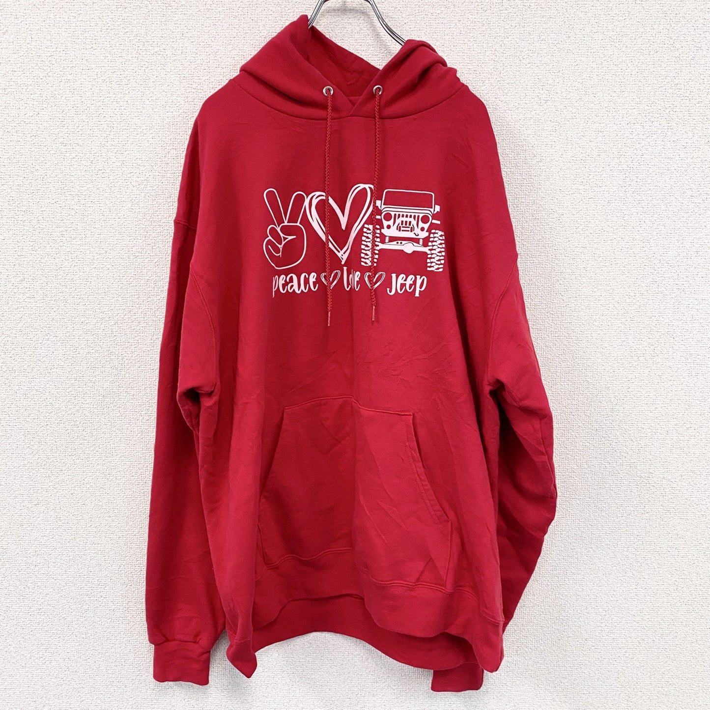 champion　チャンピオン　JEEP　スウェットパーカー/フーディ　赤　レッド　XLサイズ