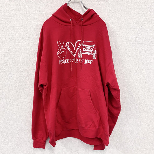 champion　チャンピオン　JEEP　スウェットパーカー/フーディ　赤　レッド　XLサイズ