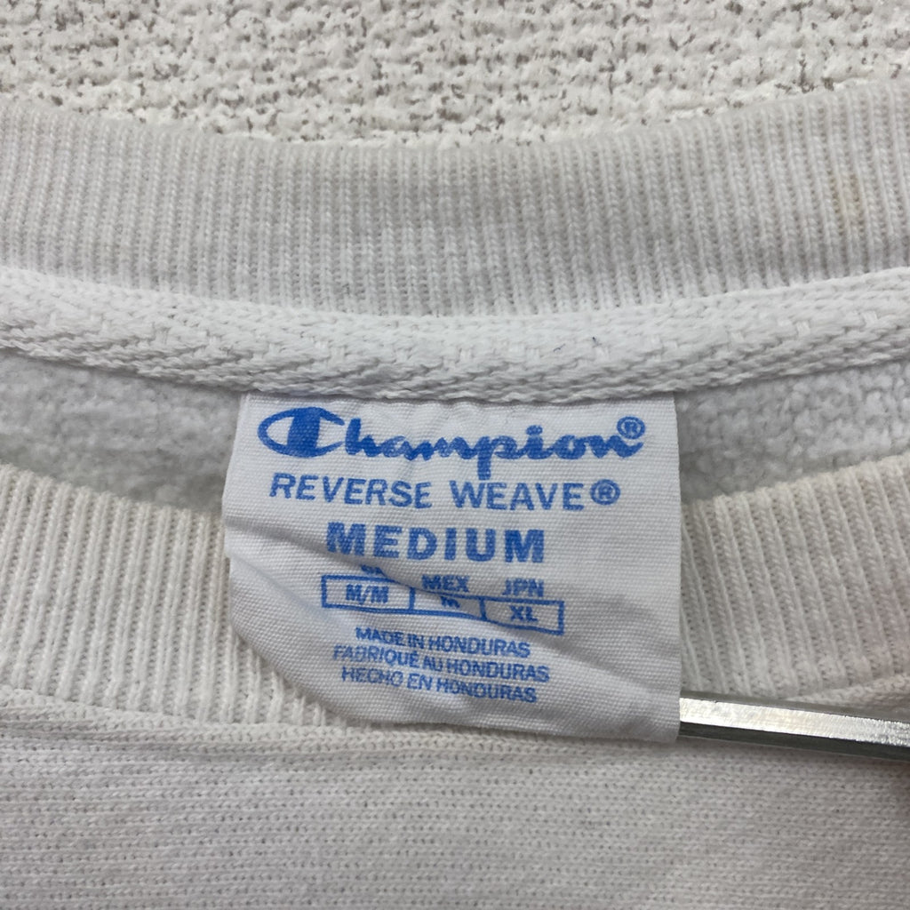 Champion　チャンピオン　リバースウィーブ　スウェット/トレーナー　カレッジプリント　現行　白　ホワイト　Mサイズ　古着
