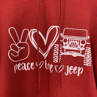 champion　チャンピオン　JEEP　スウェットパーカー/フーディ　赤　レッド　XLサイズ