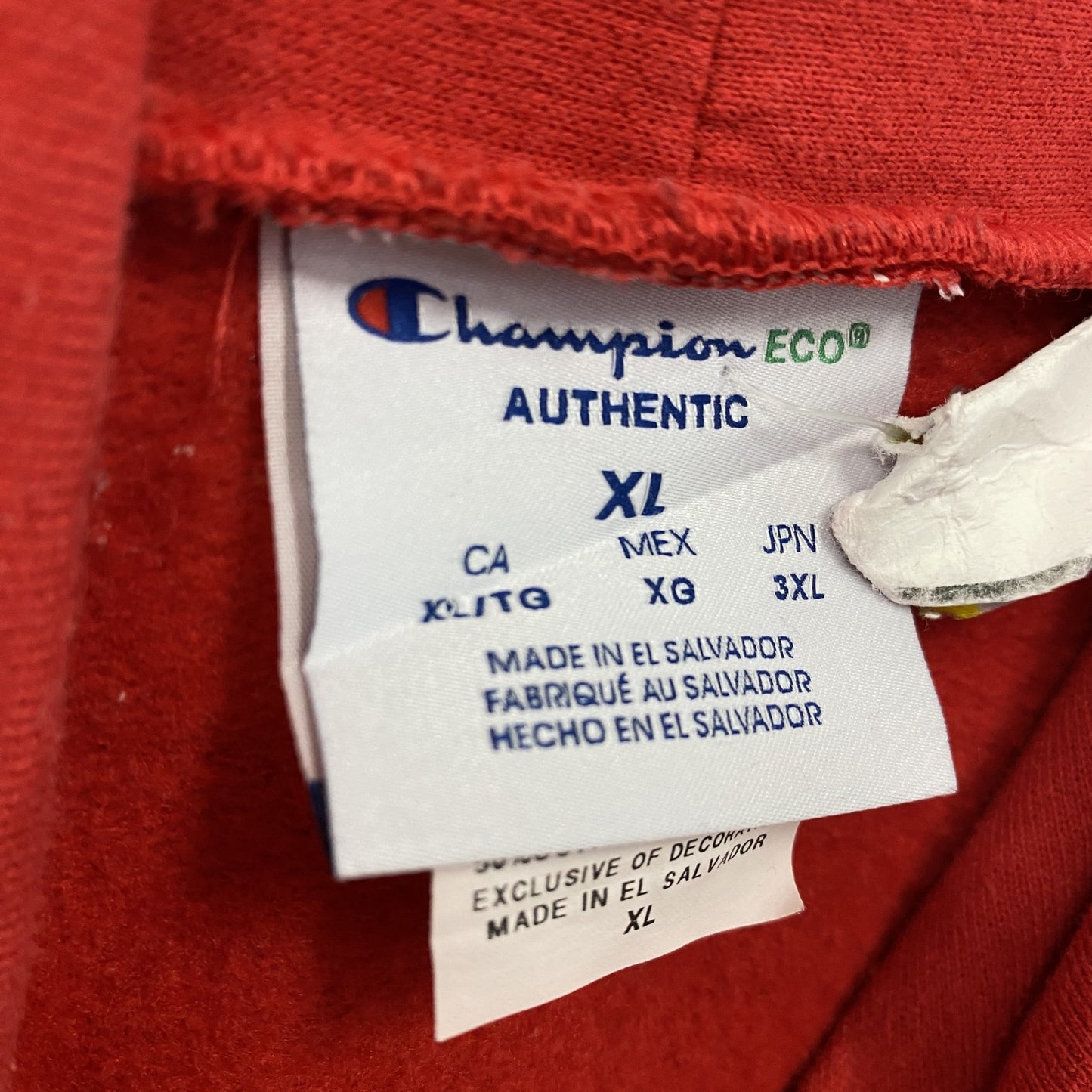 champion　チャンピオン　JEEP　スウェットパーカー/フーディ　赤　レッド　XLサイズ