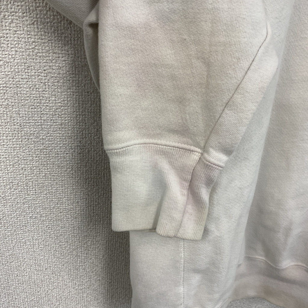 Champion　チャンピオン　リバースウィーブ　スウェットパーカー/フーディー　刺繍ロゴ　ワンポイント　現行　白　ホワイト　Lサイズ トレーナー スウェットトップス フード付き 古着