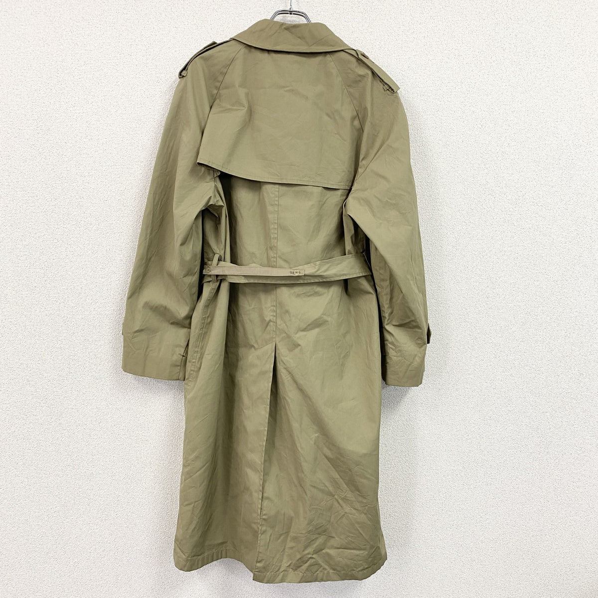 ダブルトレンチコート　ロングコート　ベージュ　40サイズ　古着