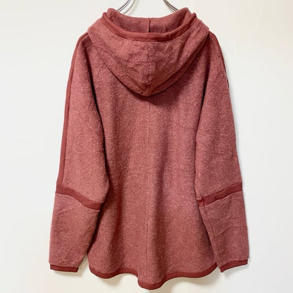 古着 used　NIKE ナイキ　長袖フルジップフリースパーカー　フリースジャケット　ワンポイントロゴ刺繍　霜降り　Mサイズ