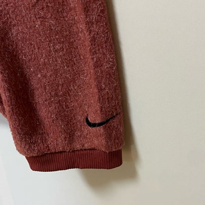 古着 used　NIKE ナイキ　長袖フルジップフリースパーカー　フリースジャケット　ワンポイントロゴ刺繍　霜降り　Mサイズ