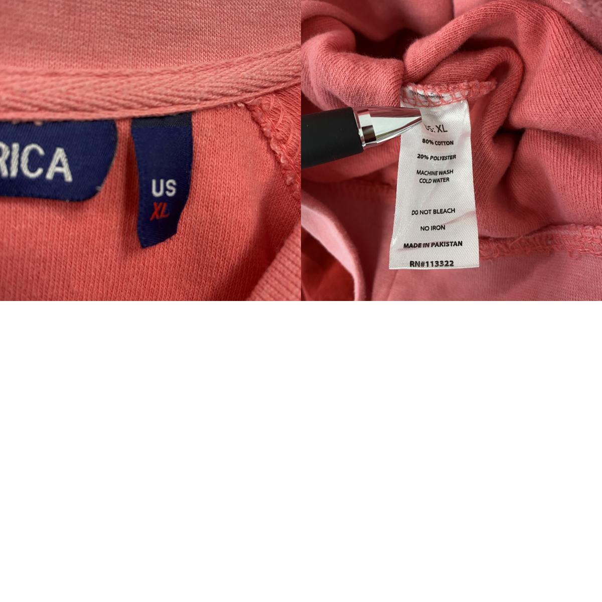 BASIX OF AMERICA　COSTA RICA　スウェット/トレーナー　ラグランスリーブ　ピンク　XLサイズ