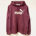 puma プーマ　長袖ビックロゴプリントパーカー　フード付きスウェット　バーガンディー　Mサイズ　古着