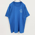 80s～　半袖プリントTシャツ　ヴィンテージ　シングルステッチ　青　ブルー　古着