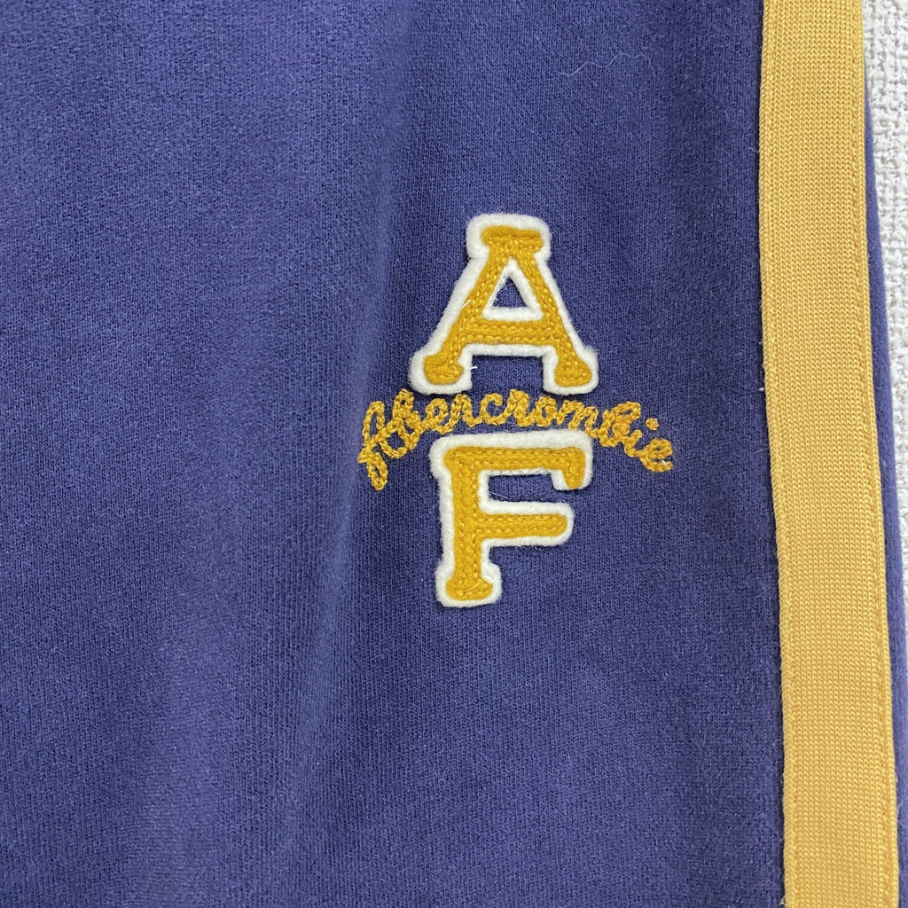 00s　Abercrombie&Fitch　アバクロンビー&フィッッチ　トラックパンツ/ジャージパンツ　裏ボア　紺　ネイビー　Lサイズ　