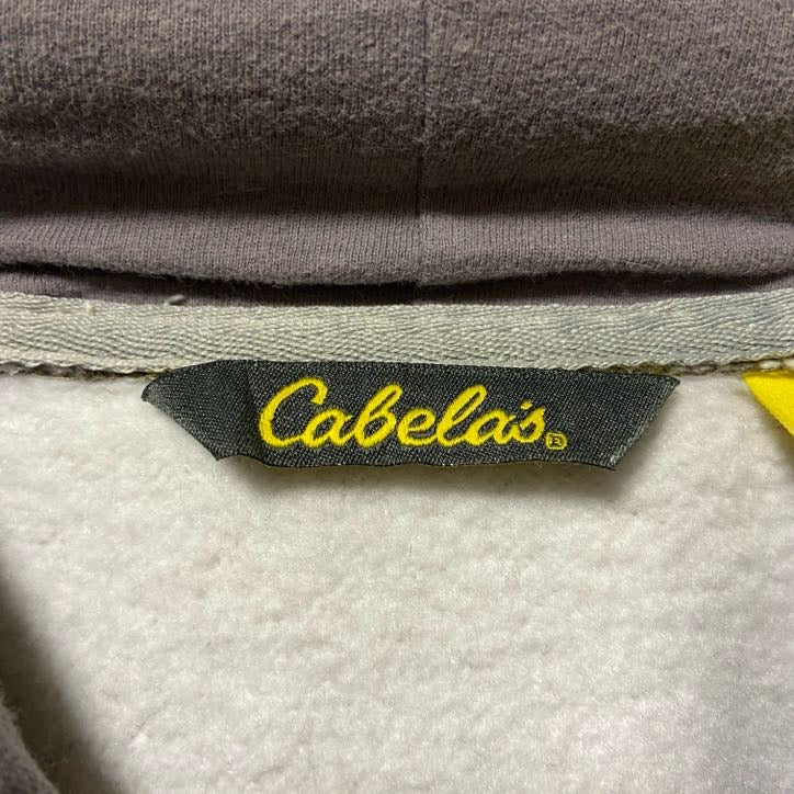 古着 used　Cabelas　カベラス　長袖リアルツリーカモパーカー　カモフラージュ　ロゴワッペン　個性的　秋冬服　Lサイズ