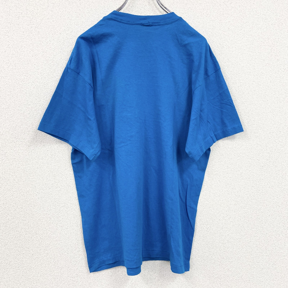 80s～　半袖プリントTシャツ　ヴィンテージ　シングルステッチ　青　ブルー　古着