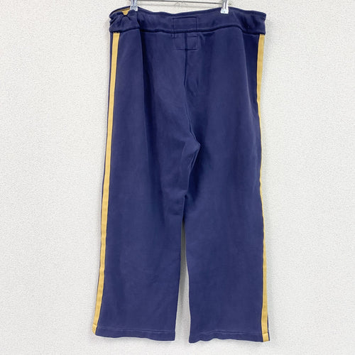 00s　Abercrombie&Fitch　アバクロンビー&フィッッチ　トラックパンツ/ジャージパンツ　裏ボア　紺　ネイビー　Lサイズ　