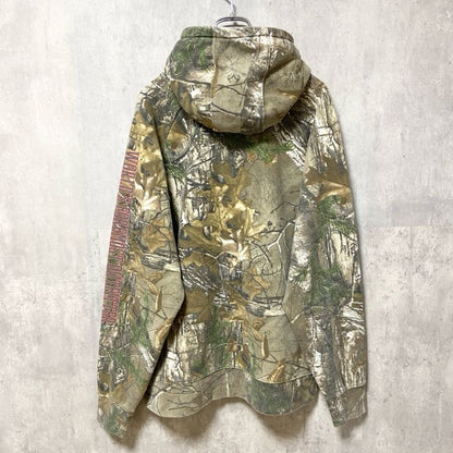 古着 used　Cabelas　カベラス　長袖リアルツリーカモパーカー　カモフラージュ　ロゴワッペン　個性的　秋冬服　Lサイズ