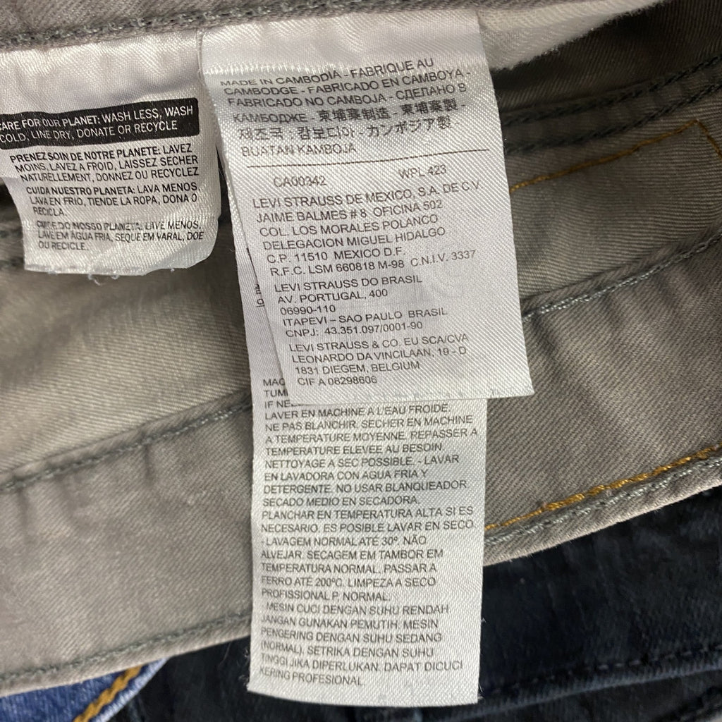 Levi’s　リーバイス　508　デニムパンツ/ジーンズ　ジップフライ　灰色　グレー　W34サイズ　古着