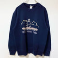 FRUIT OF THE LOOM　長袖プリントスウェット　トレーナー　サウスパドリーアイランド　紺　Mサイズ　古着