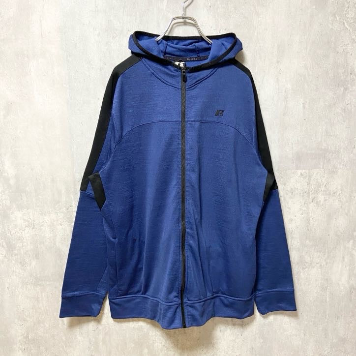 RUSSELL　ラッセル　長袖ワンポイントロゴトラックジャケット　ジャージ　ネイビー　紺　オーバーサイズ　XLサイズ　古着