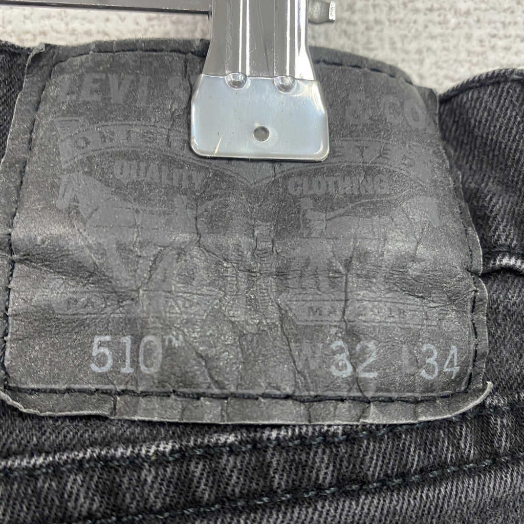 Levi’s　リーバイス　510　ブラックデニムパンツ/ジーンズ　ジップフライ　黒　ブラック　W32サイズ　古着