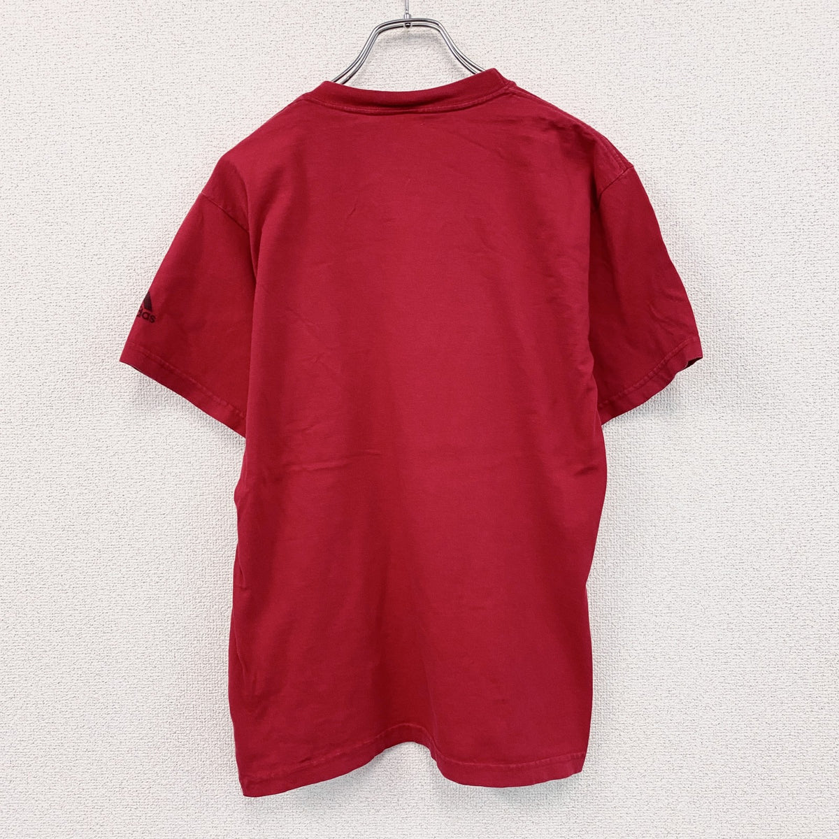 ～00s　adidas　アディダス　半袖プリントTシャツ　ヴィンテージ　赤　レッド　　古着