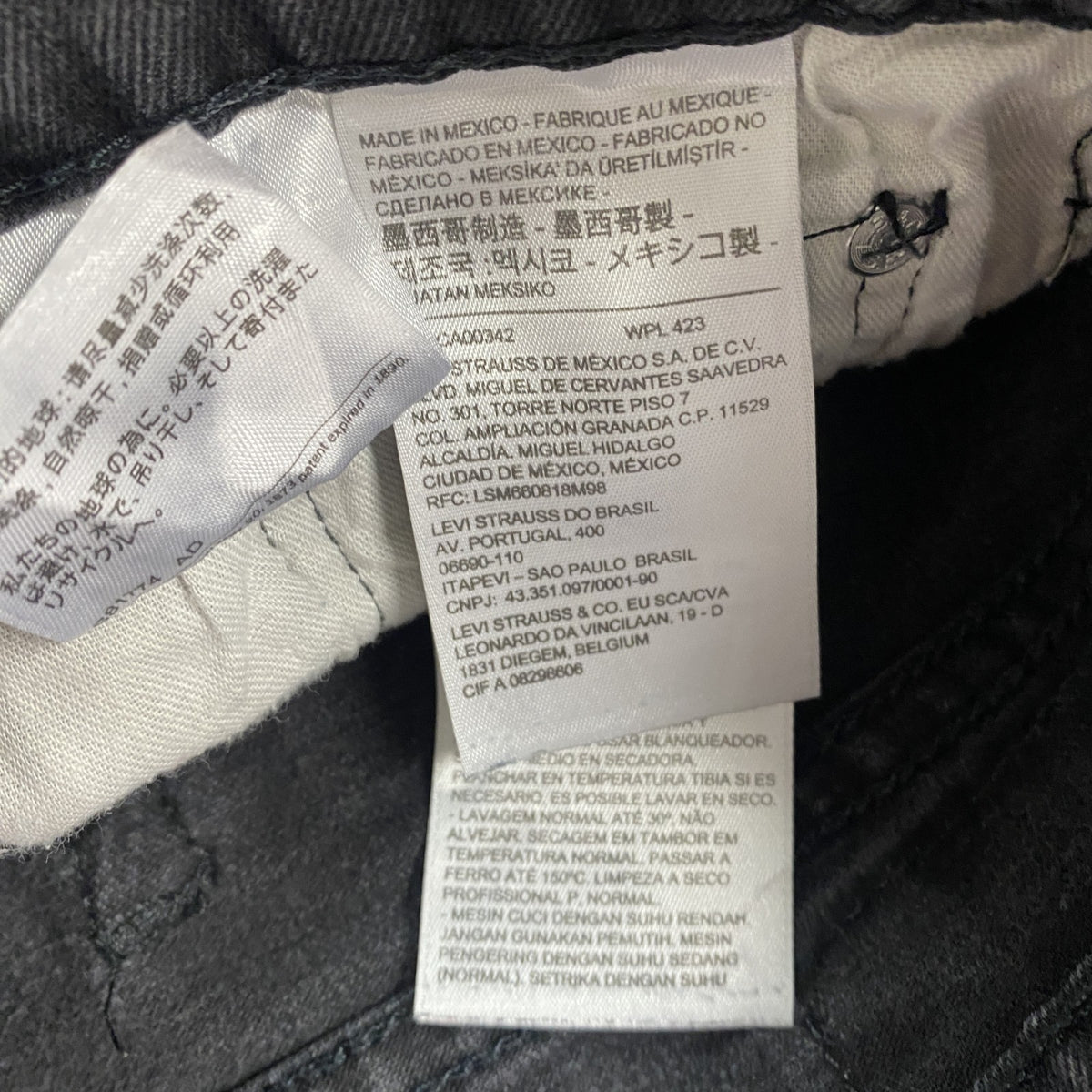 Levi’s　リーバイス　510　ブラックデニムパンツ/ジーンズ　ジップフライ　黒　ブラック　W32サイズ　古着
