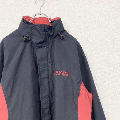 古着 used　CHAPS RALPH LAUREN　ラルフローレン　長袖ワンポイント刺繍ナイロンジャケット　ネイビー　Mサイズ