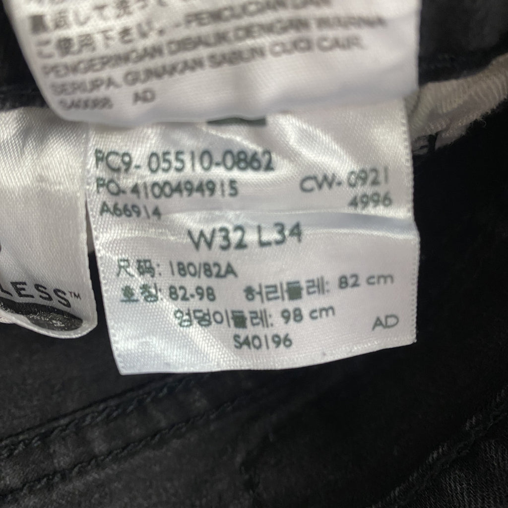 Levi’s　リーバイス　510　ブラックデニムパンツ/ジーンズ　ジップフライ　黒　ブラック　W32サイズ　古着
