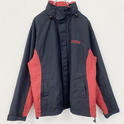 古着 used　CHAPS RALPH LAUREN　ラルフローレン　長袖ワンポイント刺繍ナイロンジャケット　ネイビー　Mサイズ