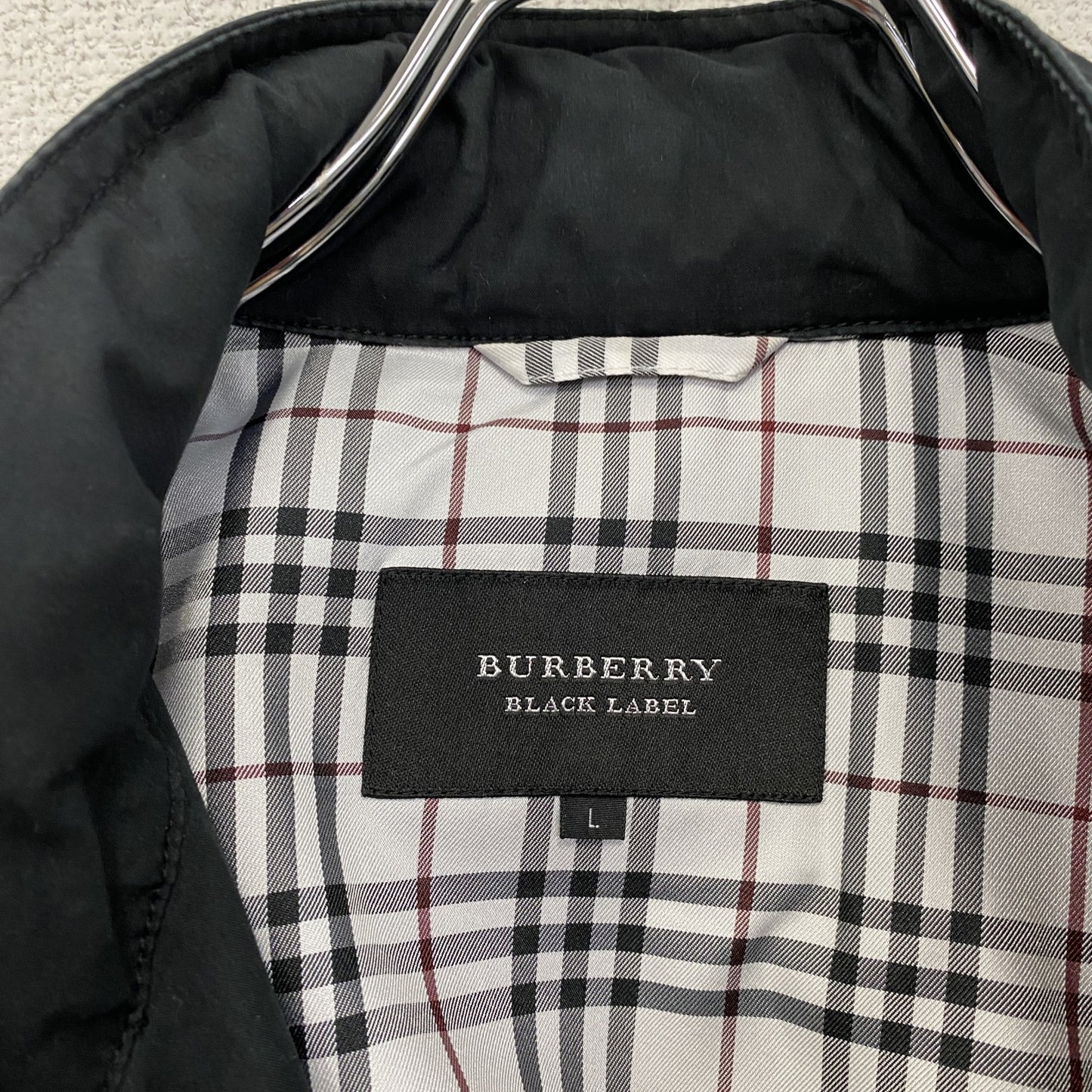 BURBERRY　BLACK　LABEL　バーバリーブラックレーベル　ミリタリージャケット　紺　ネイビー　Lサイズ