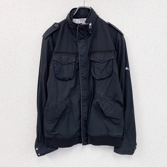 BURBERRY　BLACK　LABEL　バーバリーブラックレーベル　ミリタリージャケット　紺　ネイビー　Lサイズ