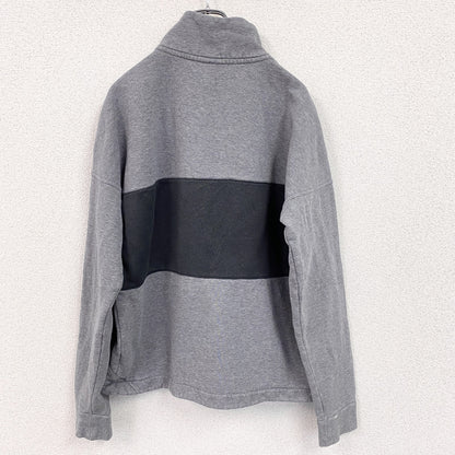 NIKE　ナイキ　ハーフジッププルオーバースウェット/トレーナー　バイカラー　灰色　グレー　Lサイズ