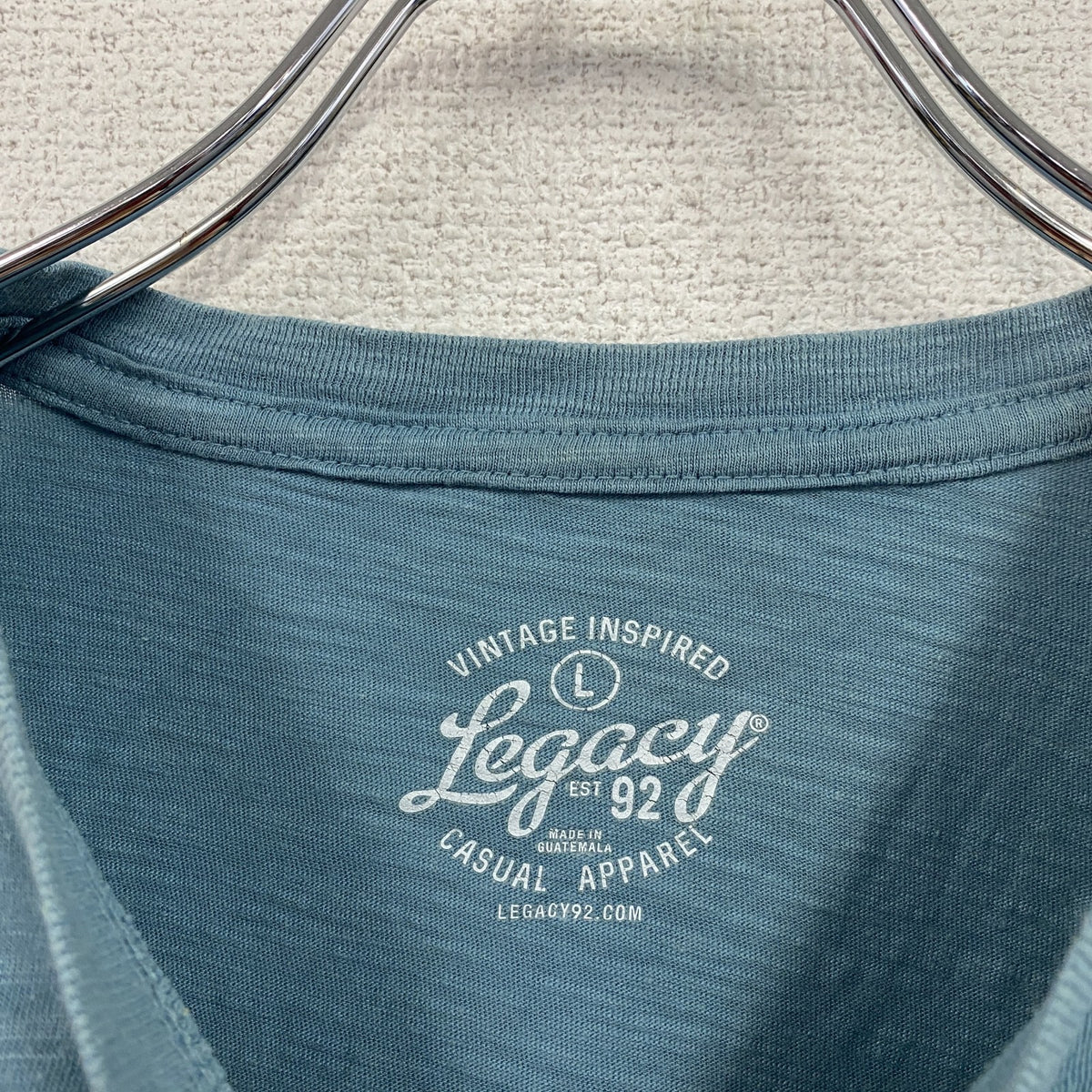 Legacy Casual Apparel　半袖プリントTシャツ　カナダ　BANFF　アーチプリント　青　ブルー　Lサイズ　古着