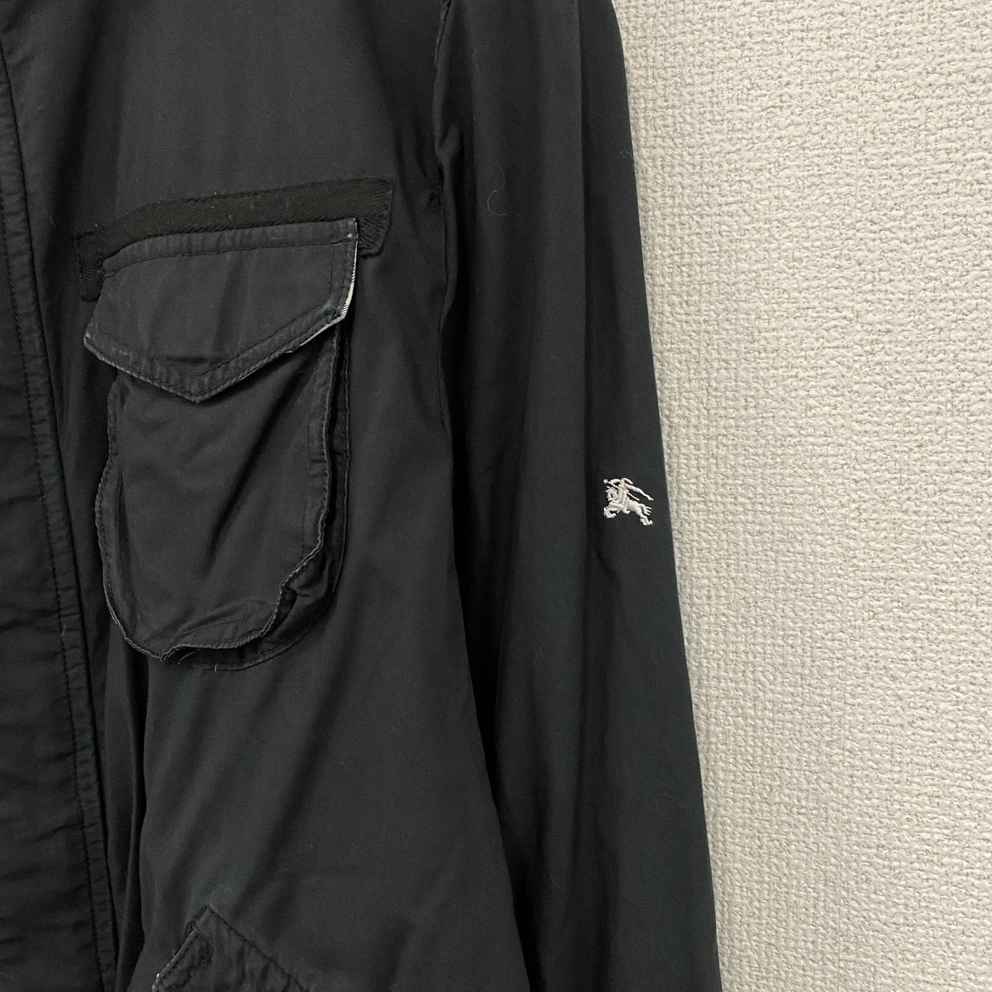 BURBERRY　BLACK　LABEL　バーバリーブラックレーベル　ミリタリージャケット　紺　ネイビー　Lサイズ