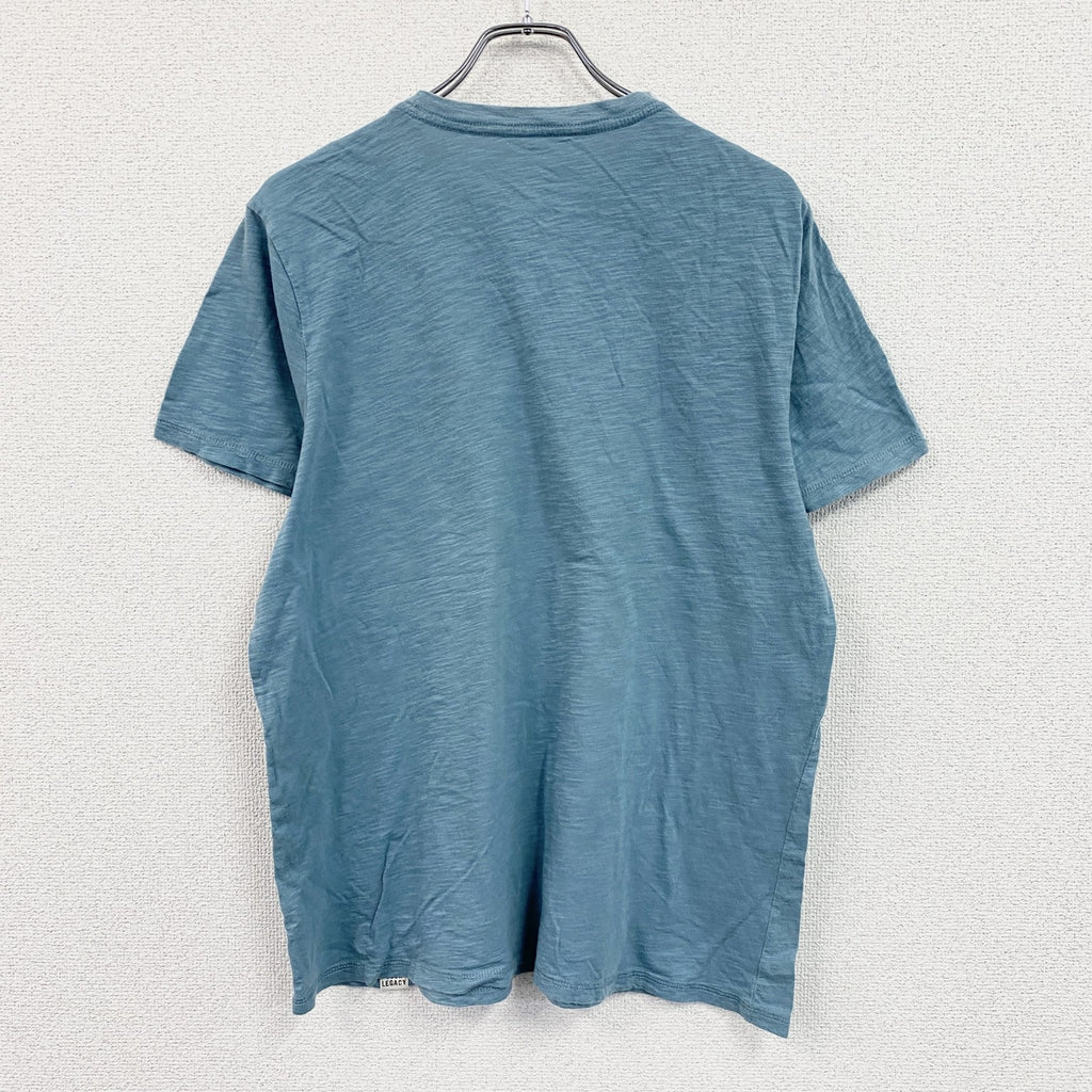 Legacy Casual Apparel　半袖プリントTシャツ　カナダ　BANFF　アーチプリント　青　ブルー　Lサイズ　古着