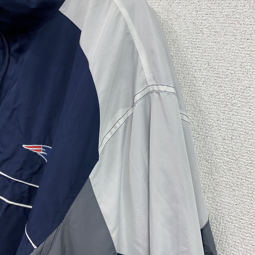 Dunbrooke　ダンブルック　フルジップジャケット　ワッペン　ワンポイント　紺　ネイビー　2XLサイズ　古着