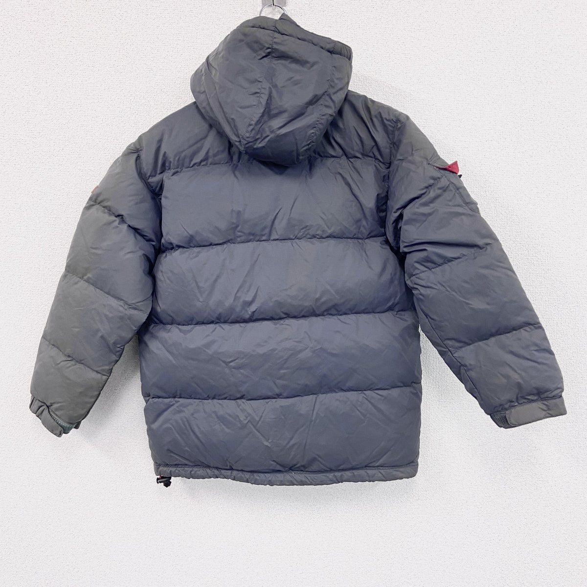 GAP　ギャップ　ダウンジャケット/フーディー　ハイネック　比翼仕立て　フラップポケット　紺　ネイビー　XXLサイズ ダウンアウター メンズ ナイロン 古着